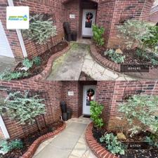 Concrete and Limestone Walkway Cleaning in San Antonio, TX 2